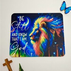 Colorful Lion Art Mouse Pad